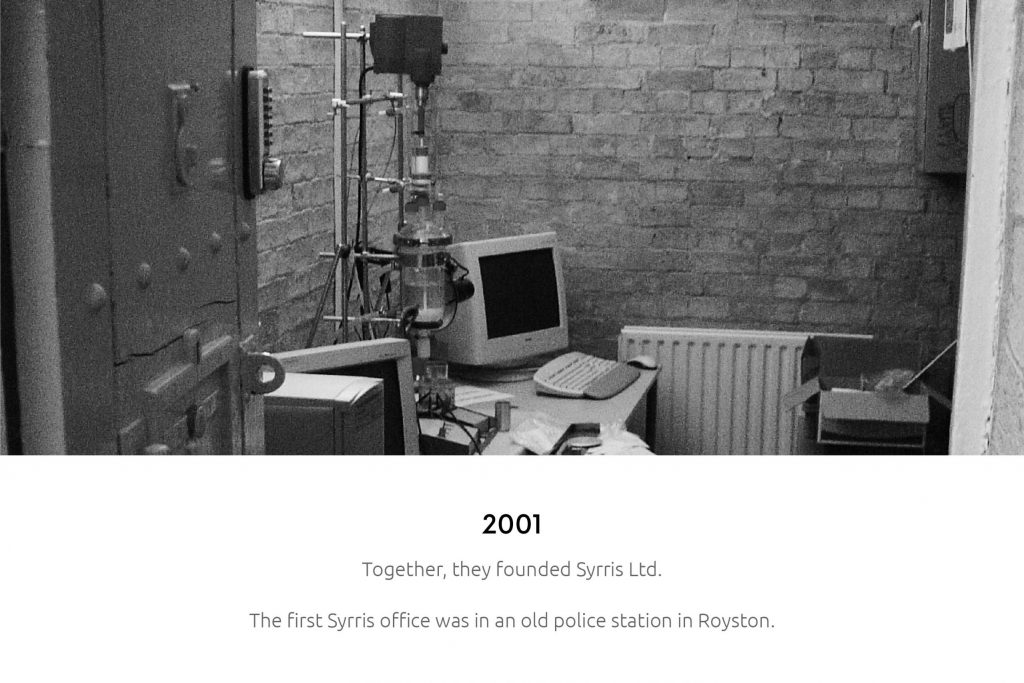 Syrris 2001, when Syrris was founded